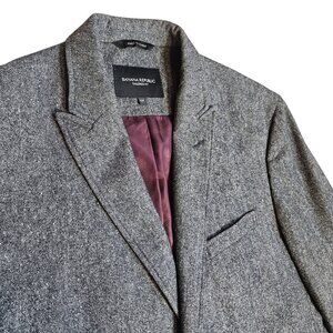Banana Republic Donegal Wool Silk Blend Men's Blazer Tailored Fit 42R Gray Tweed